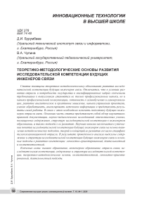 Теоретико-методологические основы развития исследовательской компетенции будущих инженеров связи