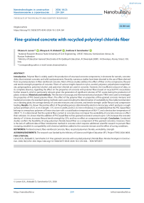 Fine-grained concrete with recycled polyvinyl chloride fiber