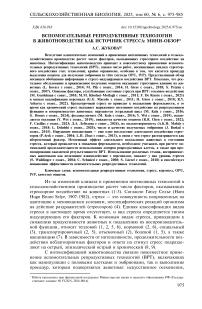 Вспомогательные репродуктивные технологии в животноводстве как источник стресса: мини-обзор