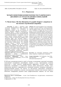 Четыре измерения компетентности графического дизайнера в структуре профессиональной конкуренции