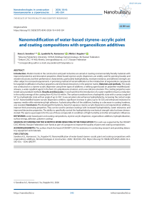 Nanomodification of water-based styrene–acrylic paint and coating compositions with organosilicon additives