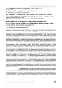 Эффективность нейронных сетей глубокого обучения в прогнозировании анксиолитической и офтальмотоксической активностей химических соединений