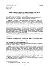 Гранулометрический состав орошаемых почв Приаралья в условиях длительного орошения
