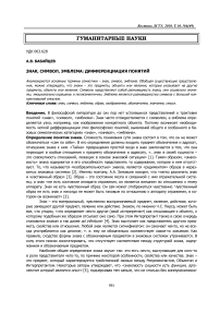 Знак, символ, эмблема: дифференциация понятий
