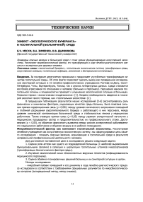 Эффект «экологического бумеранга» в госпитальной (больничной) среде