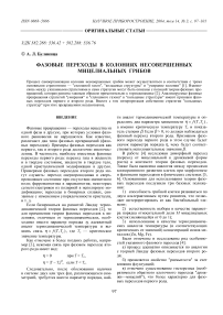 Фазовые переходы в колониях несовершенных мицелиальных грибов