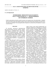 Концепция многоотражательного масс-спектрометра с непрерывным источником ионов