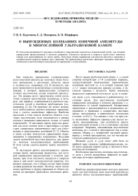 О вынужденных колебаниях конечной амплитуды в многослойной ультразвуковой камере