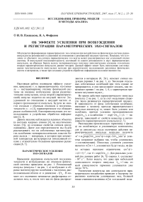 Об эффекте усиления при возбуждении и регистрации параметрических эхо-сигналов