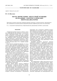 Метод вычисления аппаратной функции аксиальных электростатических энергоанализаторов