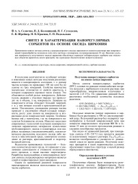 Синтез и характеризация нанорегулярных сорбентов на основе оксида циркония