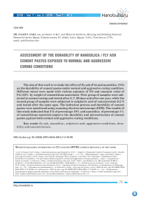 Assessment of the durability of nanosilica / fly ash  cement pastes exposed to normal and aggressive   curing conditions