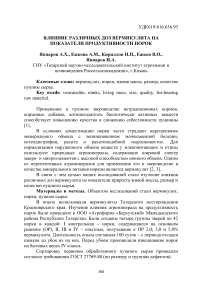 Влияние различных доз вермикулита на показатели продуктивности норок