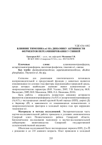 Влияние тимозина -α1 на динамику активности ферментов переаминирования у свиней