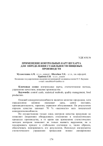 Применение контрольных карт Шухарта для определения стабильности пищевых производств