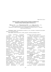 Определение антибактериальной активности нового йодсодержащего препарата