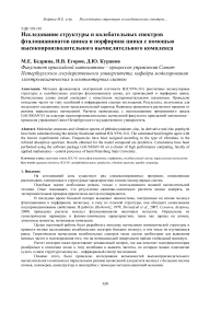 Исследование структуры и колебательных спектров фталоцианинатов цинка и порфирина цинка с помощью высокопроизводительного вычислительного комплекса