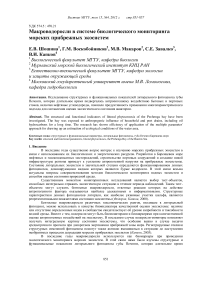 Макроводоросли в системе биологического мониторинга морских прибрежных экосистем