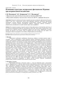 Изменения структуры литоральных фитоценозов Мурмана при антропогенном воздействии