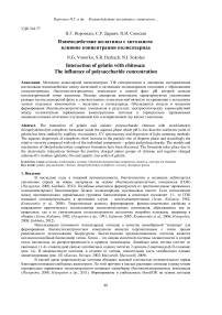 Взаимодействие желатины с хитозаном: влияние концентрации полисахарида