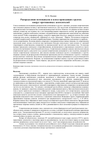 Распределение потенциалов в плохо проводящих грунтах вокруг протяженных заземлителей