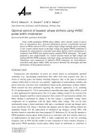 Optimal control of booster phase shifters using HVSO pulse width modulation