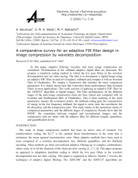 A comparative survey for an adaptive fir filter design in image compression by wavelets decomposition
