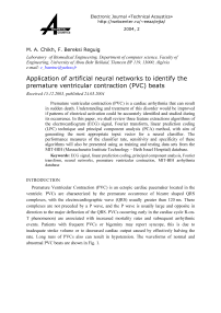 Application of artificial neural networks to identify the premature ventricular contraction (PVC) beats