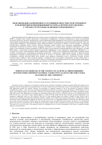 Моделирование напряженного состояния в окрестности встроенного в полимерный композиционный материал оптического волокна с учетом структурных особенностей композита