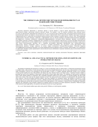 Численные и аналитические методы моделирования роста и взаимодействия трещин