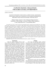 Salinity intrusion and coastal agriculture: adaptation strategies using salt-tolerant plant-growth promoting rhizobacteria for sustainable food security