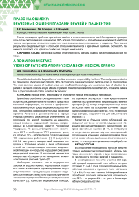Право на ошибку: врачебные ошибки глазами врачей и пациентов