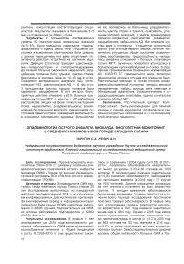 Эпидемиология острого инфаркта миокарда. Многолетний мониторинг в среднеурбанизированном городе Западной Сибири