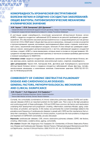 Коморбидность хронической обструктивной болезни легких и сердечно-сосудистых заболеваний: общие факторы, патофизиологические механизмы и клиническое значение
