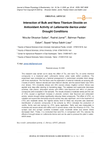 Interaction of bulk and nano titanium dioxide on antioxidant activity of Lallemantia iberica under drought conditions