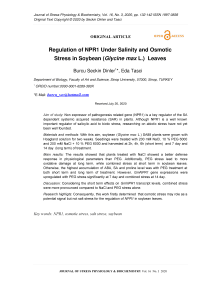 Regulation of NPR1 Under Salinity and Osmotic Stress in Soybean (Glycine max L.) Leaves