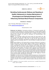 Revisiting Cardiovascular Reflexes and Resetting in Healthy Adolescents to Analyse Mechanisms of Physiological and Pathophysiological Factors Influencing Individual Blood-Pressure Components