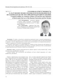 Уголовная ответственность за нарушение правил охраны и использования недр по законодательству Российской Федерации и Украины