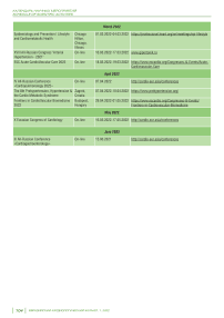 Schedule of scientific activities