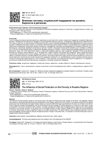 Влияние системы социальной поддержки на уровень бедности в регионах