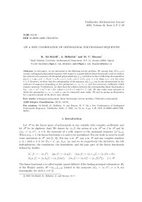 On a new combination of orthogonal polynomials sequences