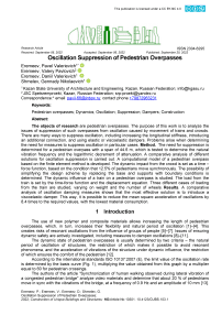 Oscillation suppression of pedestrian overpasses