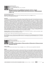 Межрегиональная дифференциация оплаты труда педагогических работников дополнительного образования (часть 2)