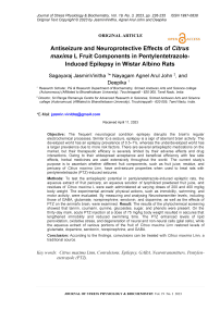 Antiseizure and neuroprotective effects of citrus maxima l fruit components in pentylentetrazole-induced epilepsy in Wistar albino rats