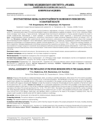 Пространственная оценка распространённости полипозного риносинусита в Самарской области