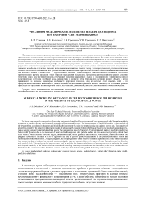 Численное моделирование изменения рельефа дна водоема при наличии гравитационных волн