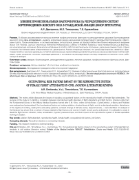 Влияние профессиональных факторов риска на репродуктивную систему бортпроводников женского пола в гражданской авиации (обзор литературы)
