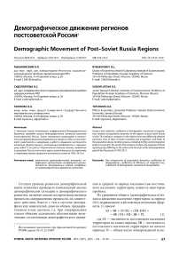 Демографическое движение регионов постсоветской России