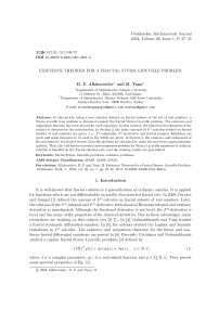 Existence theorem for a fractal Sturm-Liouville problem