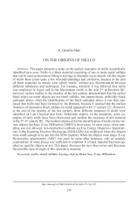 On the origins of niello